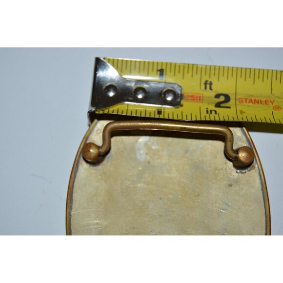 Vintage Silver Plate & Brass Handmade Eagle Motorcycle Biker Belt Buckle RARE - Picture 4 of 5